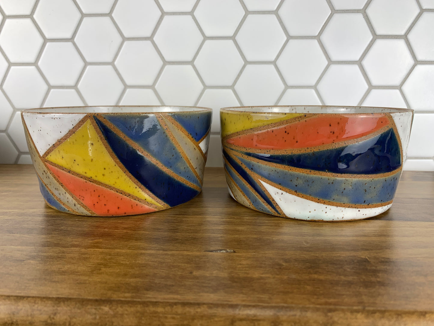 Bowl Set with Geometric Design