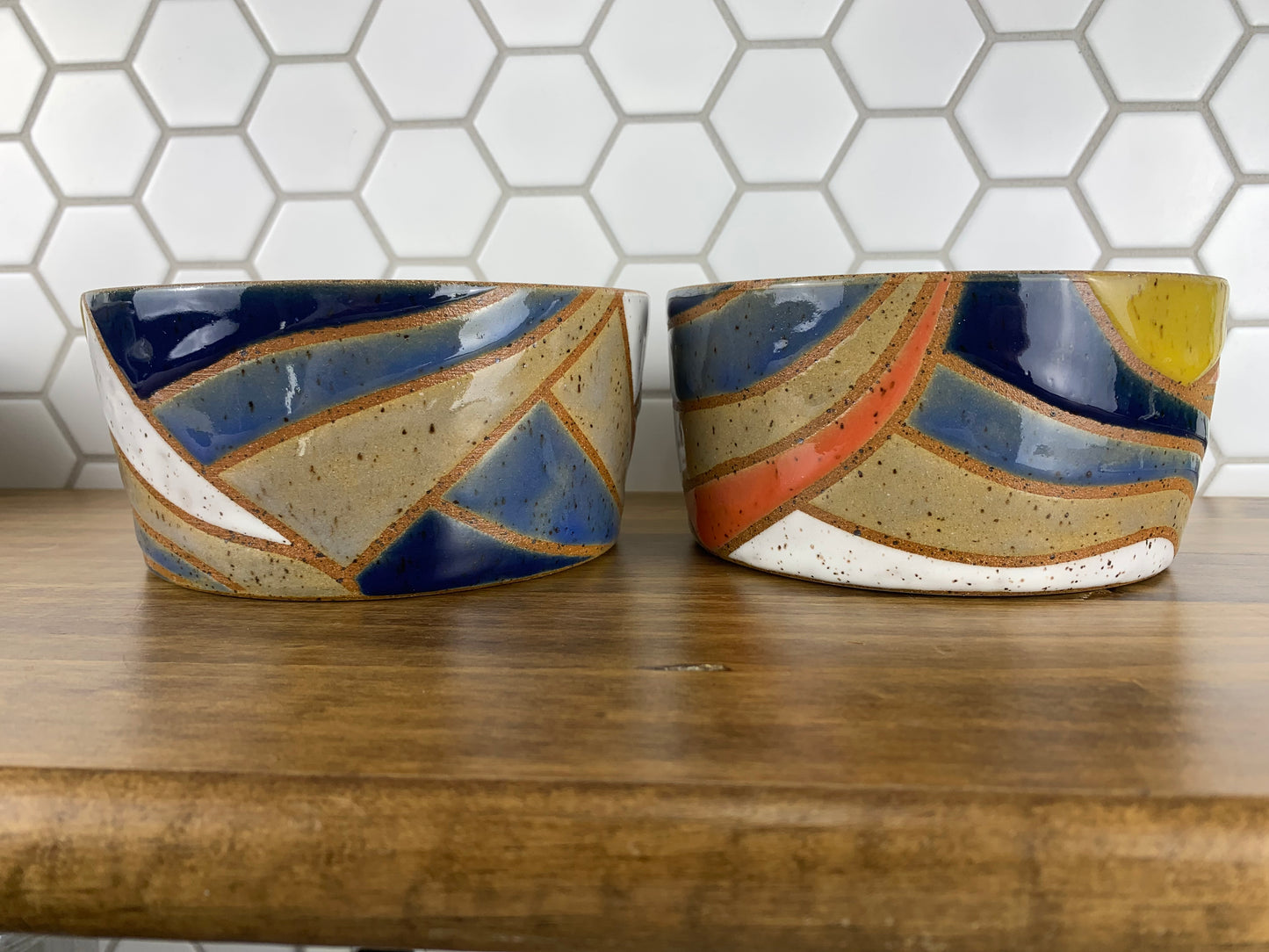 Bowl Set with Geometric Design